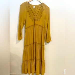 Embroidered maxi dress